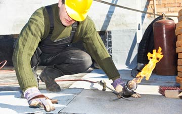 Shimpling flat roof construction