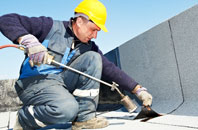 Shimpling felt roofing